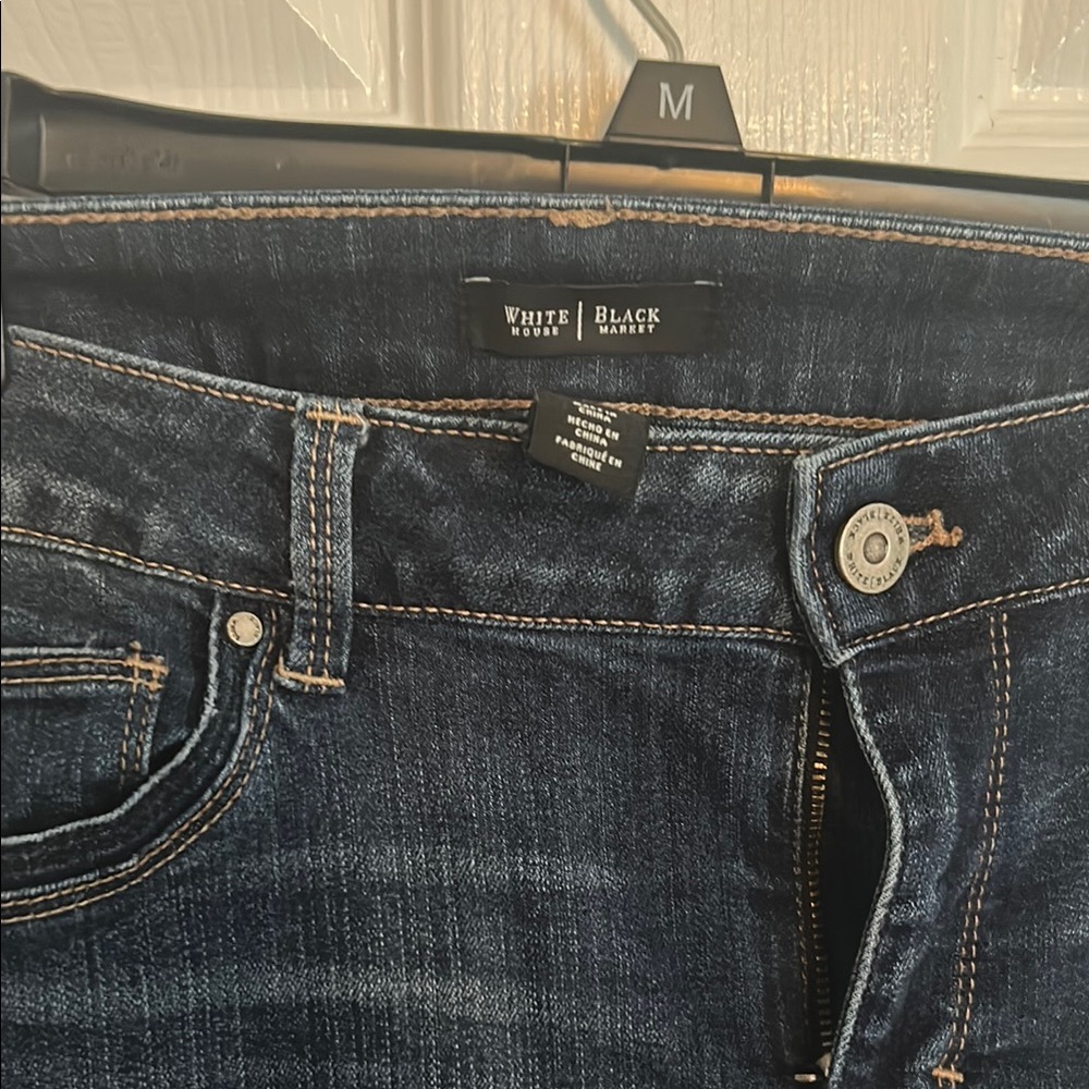 White House Black Market Blue Ankle Cropped Jeans